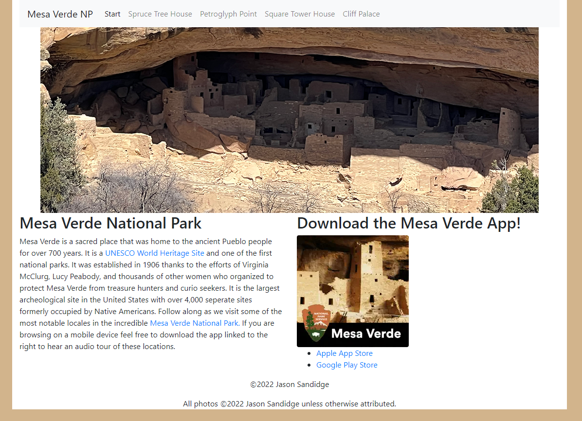 Mesa Verde Website
